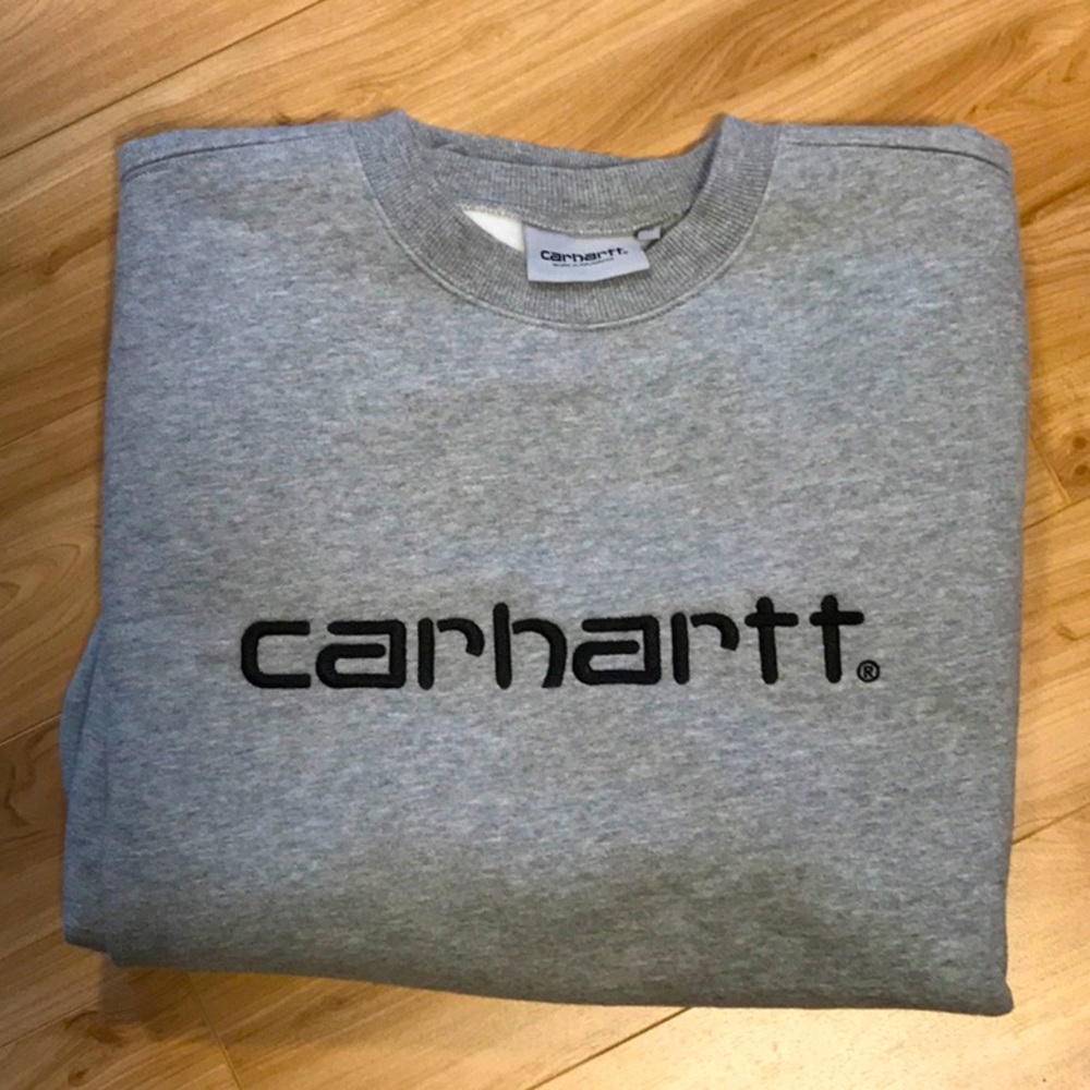 Carhartt Gray Sweatshirt with Black Logo